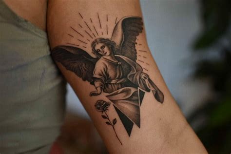 guardian angel tattoo|small angel memorial tattoo.